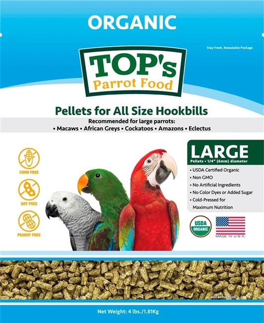 TOP's Pellets For All Size Hookbills - Large Parrots - 4lb